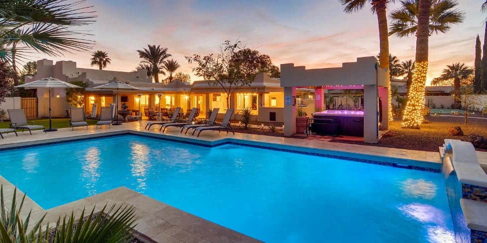 The Ultimate Compound Pool View for Winter Rentals in Scottsdale Arizona