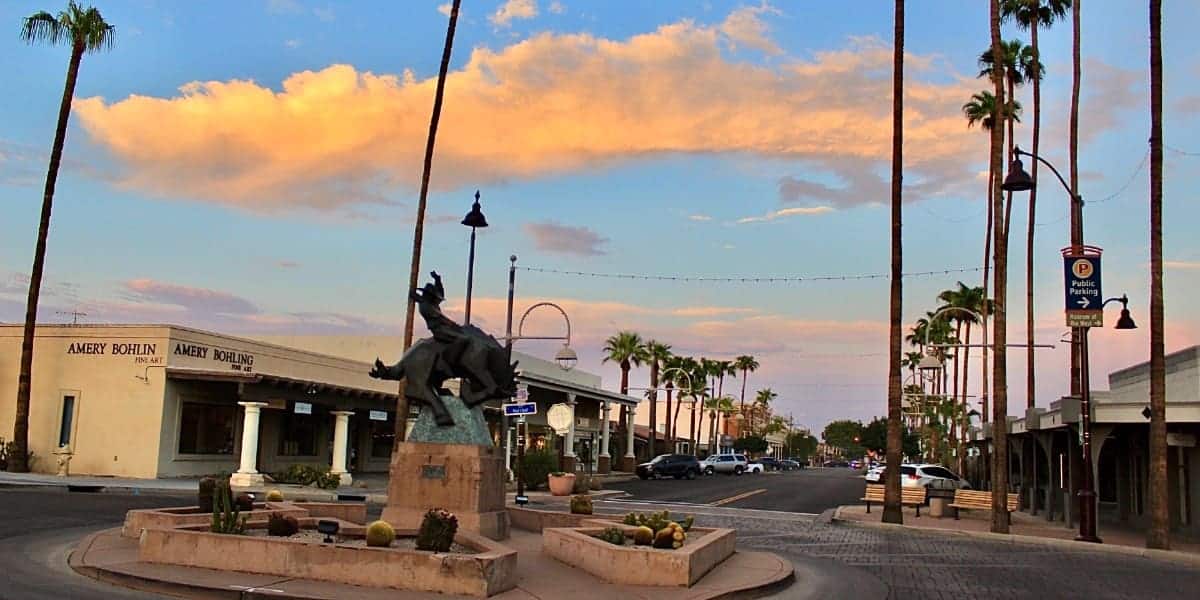 Old town scottsdale horse statue
