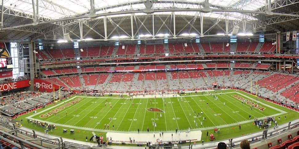 Inside view of Cardinals Stadium in Glendale Arizona