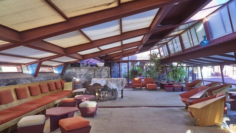 Indoors of the taliesin west tours